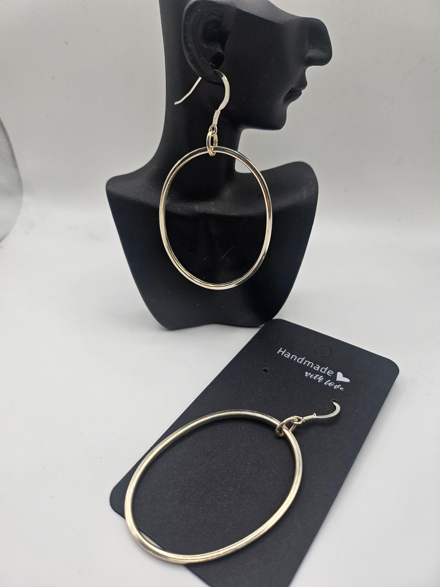 Sterling Silver Dangle Hoop Earrings