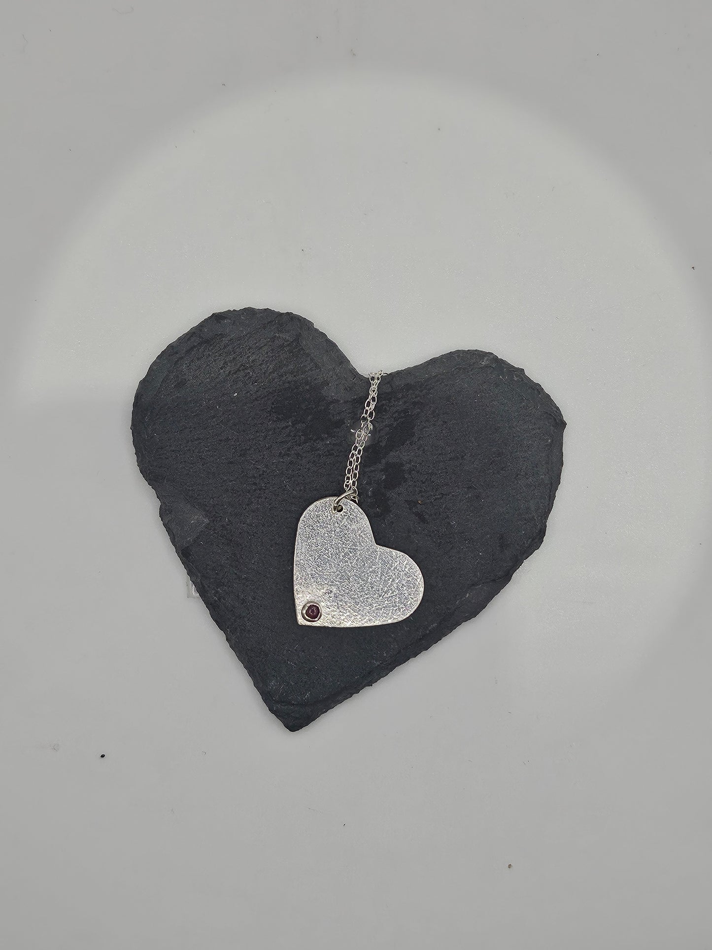 Sterling Silver Romantic Heart Necklace