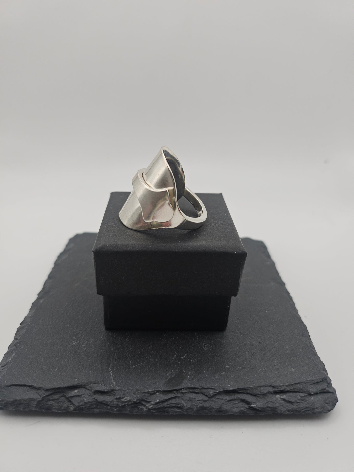 Sterling Silver Saddle Spoon Ring