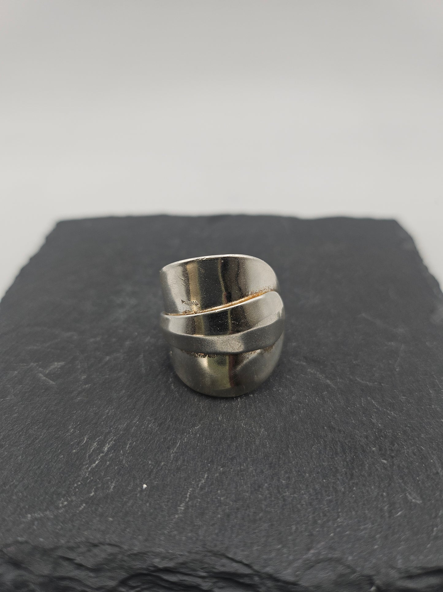 Sterling Silver Saddle Spoon Ring