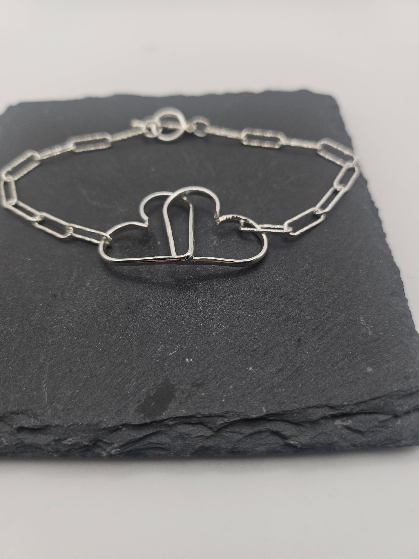 Sterling Silver Love Heart Bracelet
