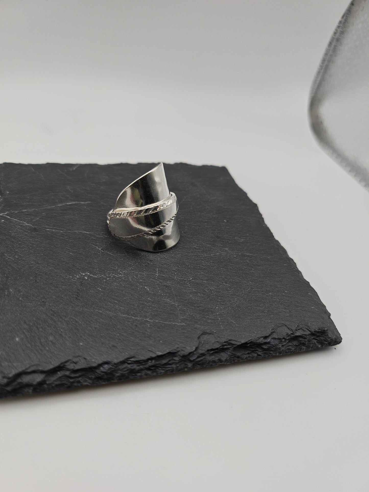 Sterling Silver Saddle Spoon Ring