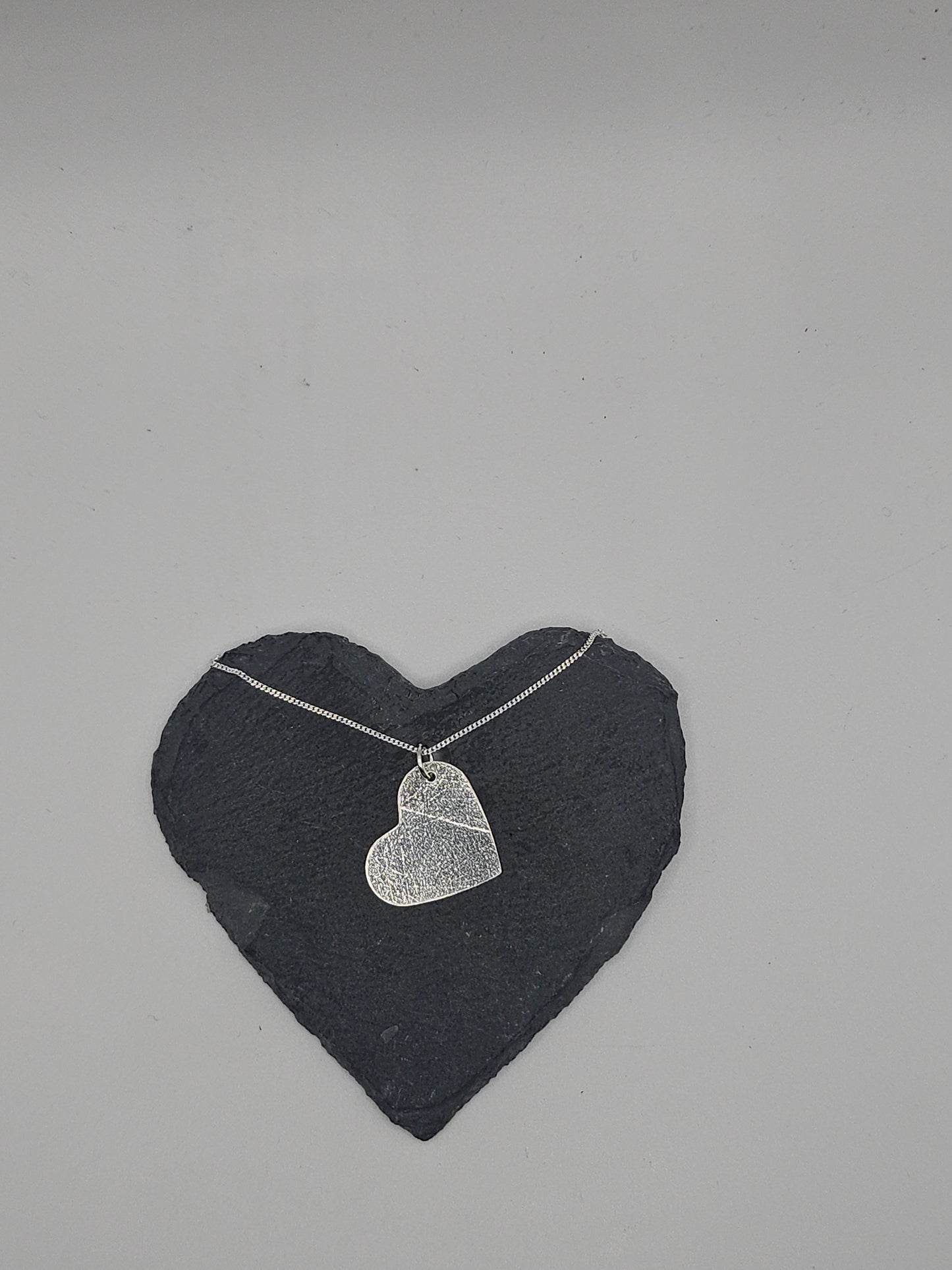 Sterling Silver Shining Heart Necklace