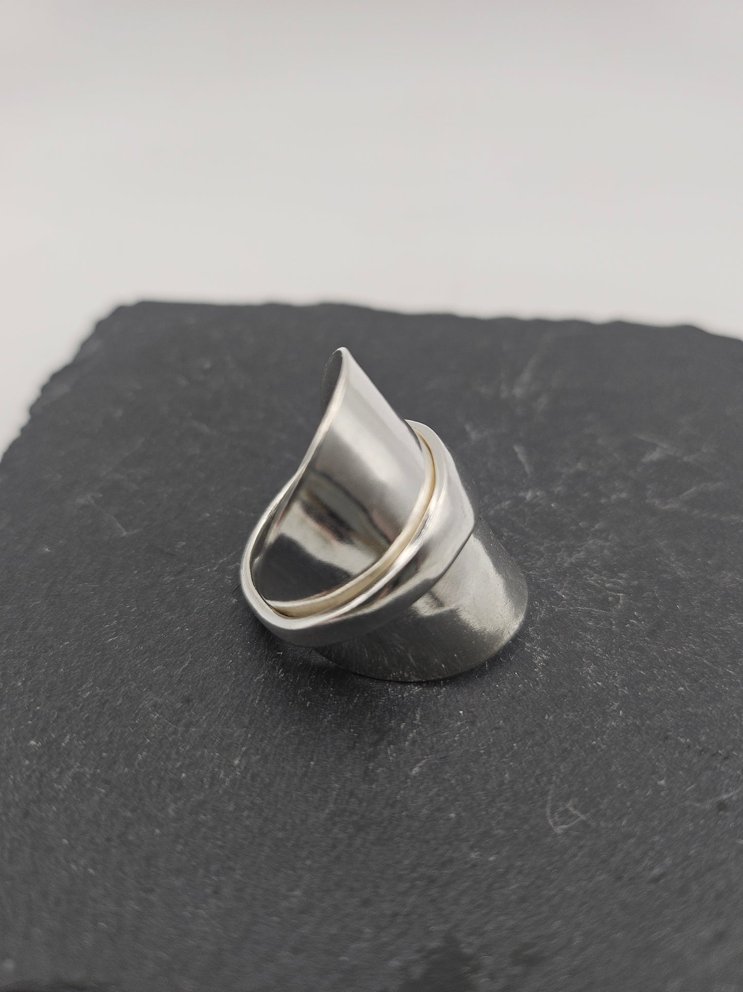 Sterling Silver Saddle Spoon Ring