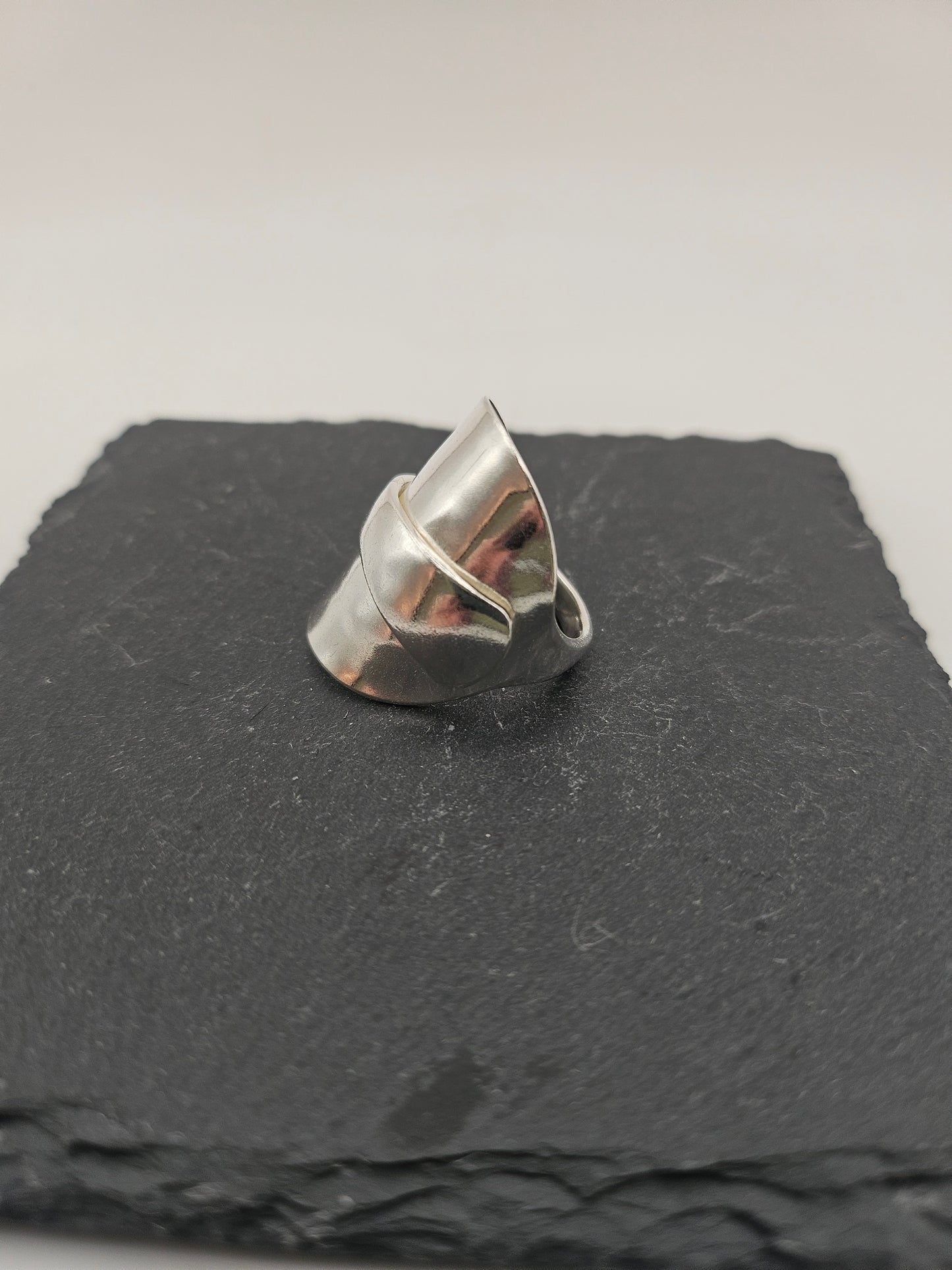 Sterling Silver Saddle Spoon Ring