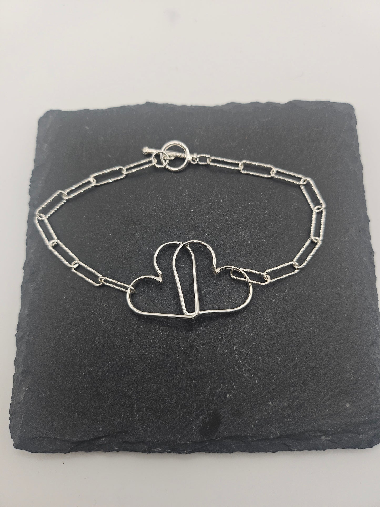 Sterling Silver Love Heart Bracelet