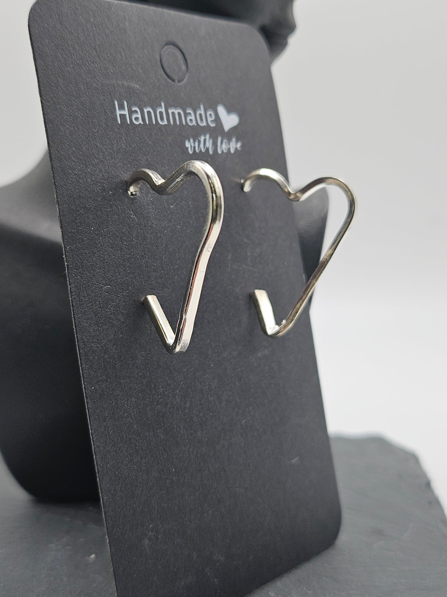 Sterling Silver Love Heart Earrings
