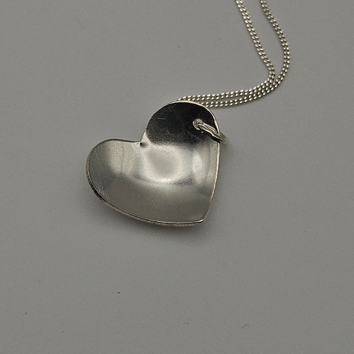 Sterling silver love heart pendant