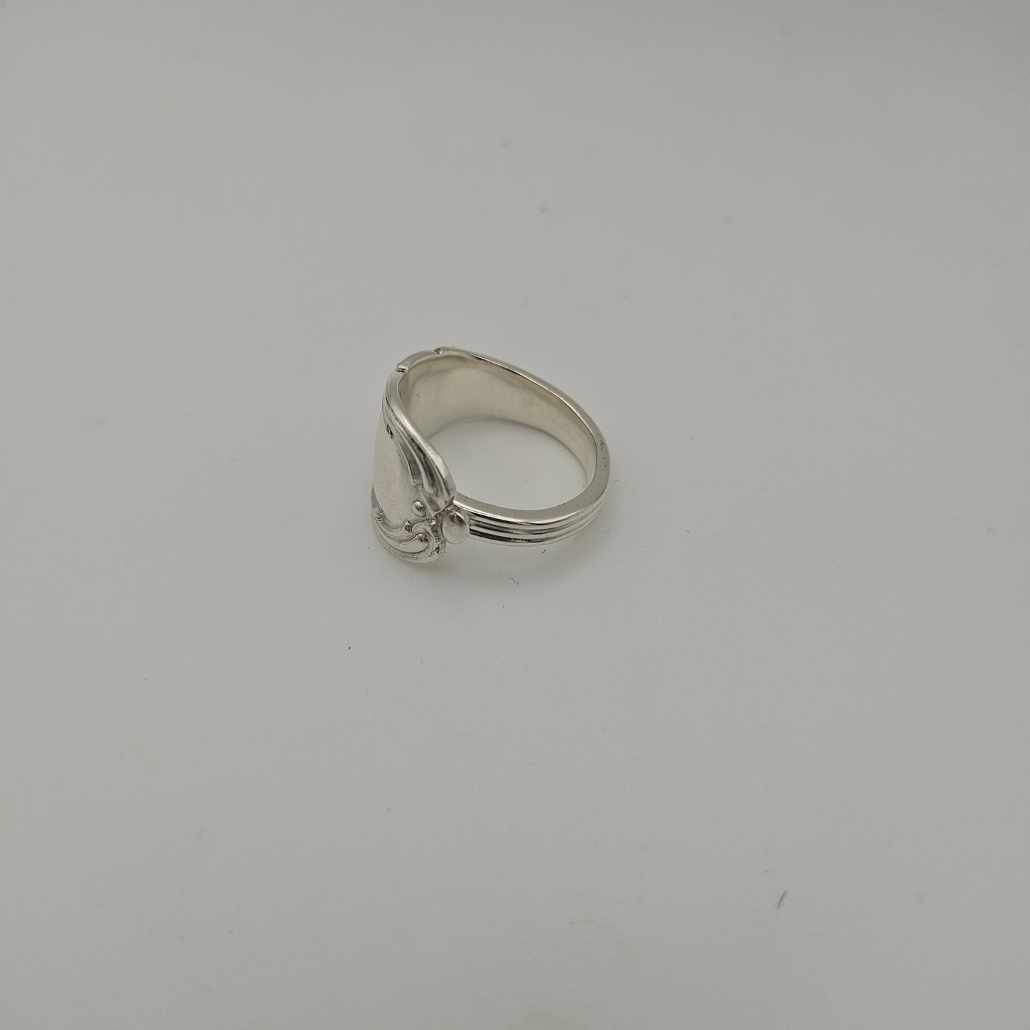 Sterling silver antique spoon handle ring