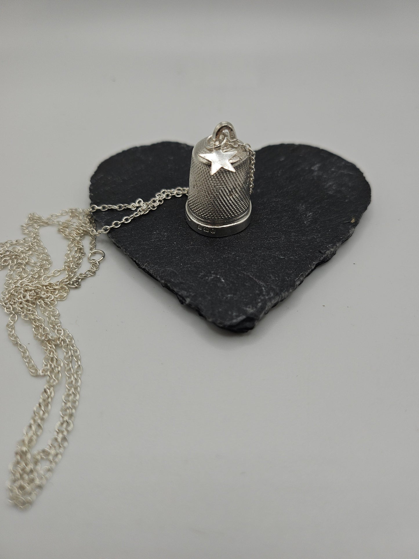 Sterling Silver Gorgeous Antique Thimble Pendant