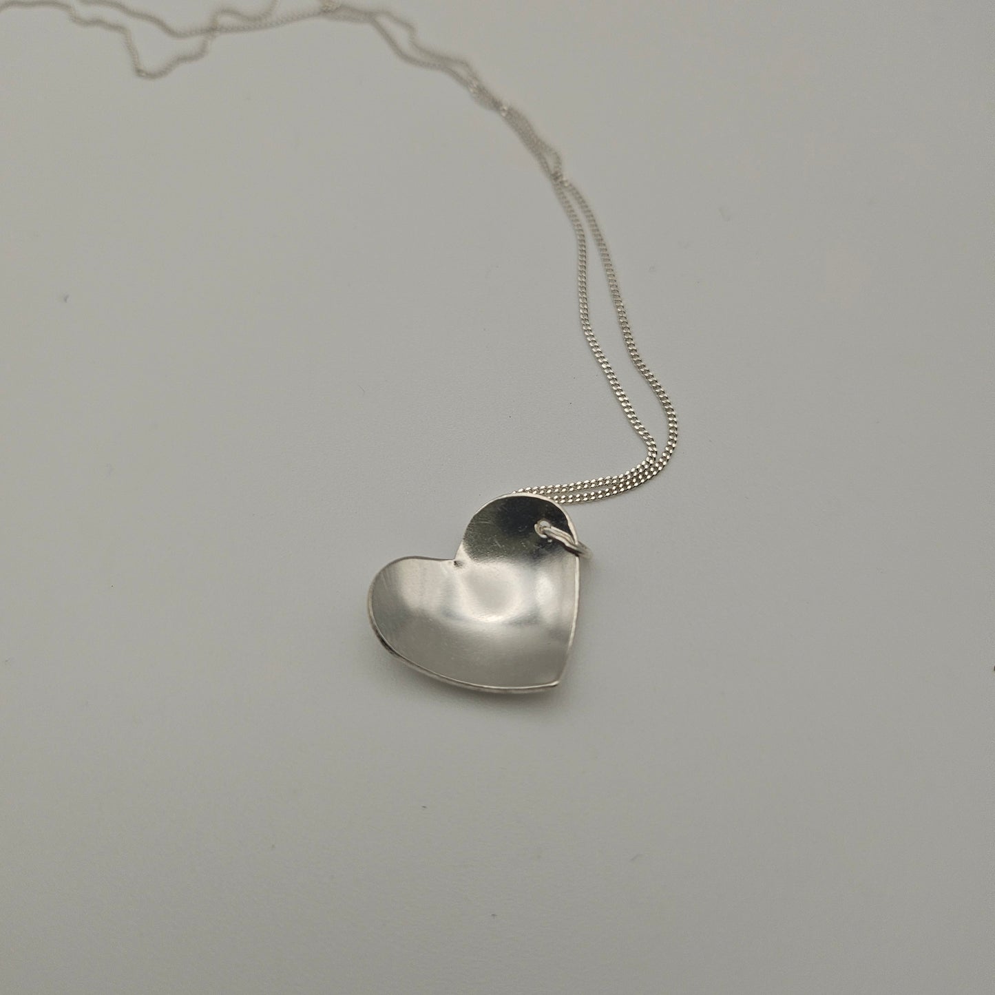 Sterling silver love heart pendant