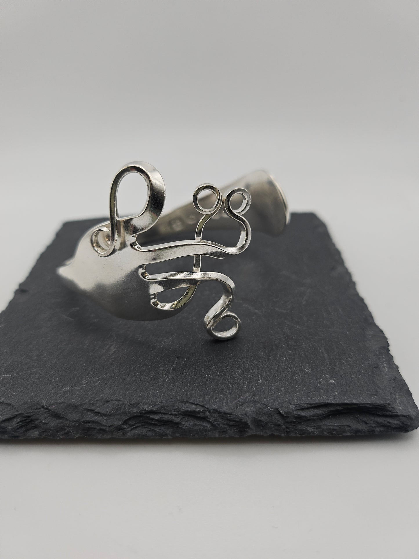 Sterling Silver Forks Cuff Bangle