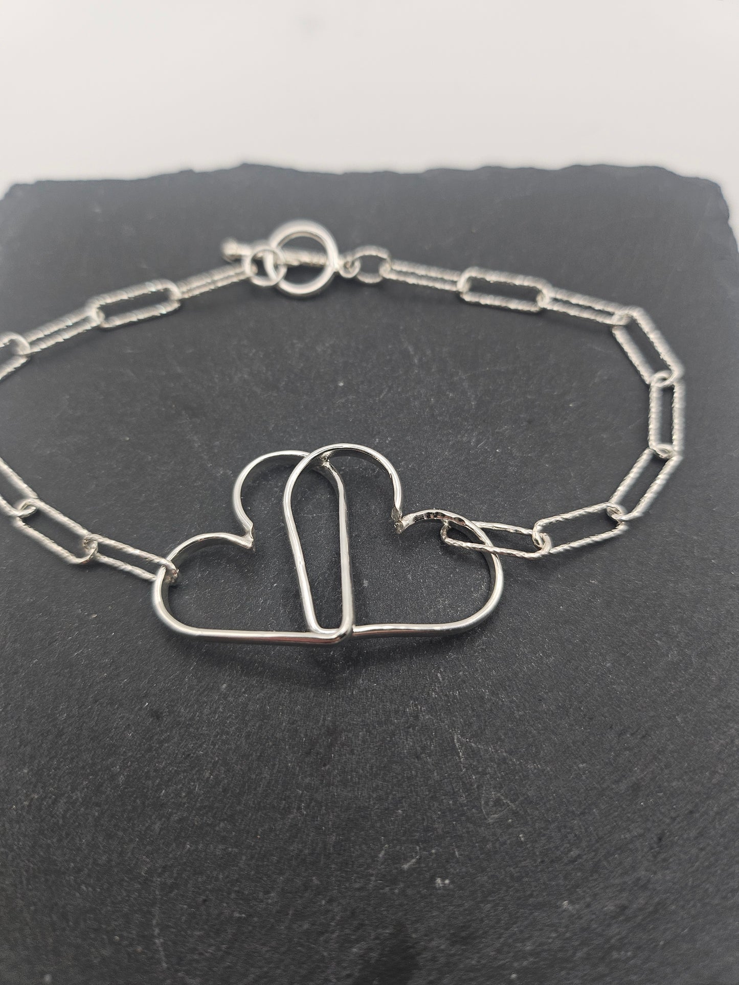 Sterling Silver Love Heart Bracelet