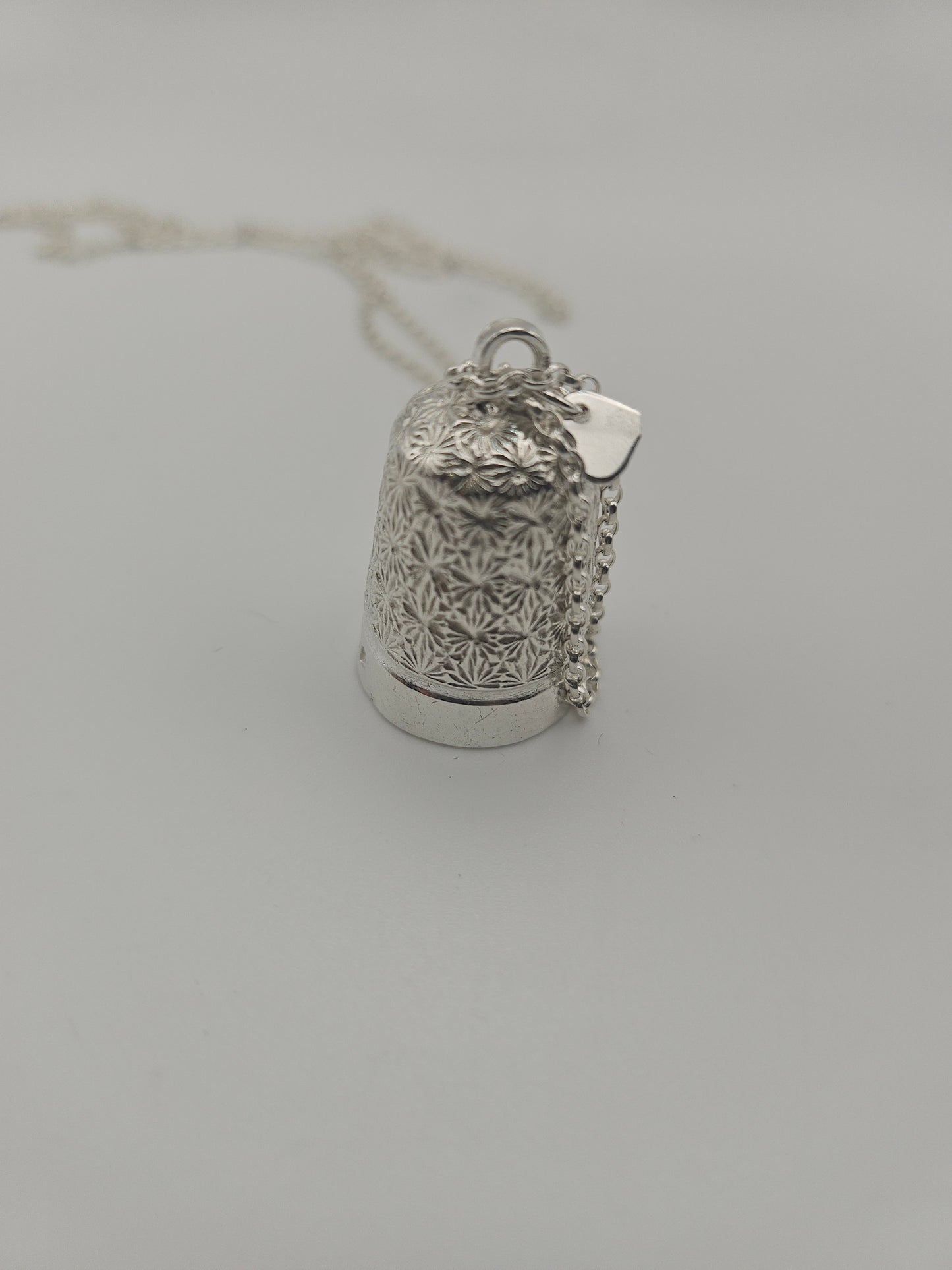 Sterling Silver Thimble Pendant