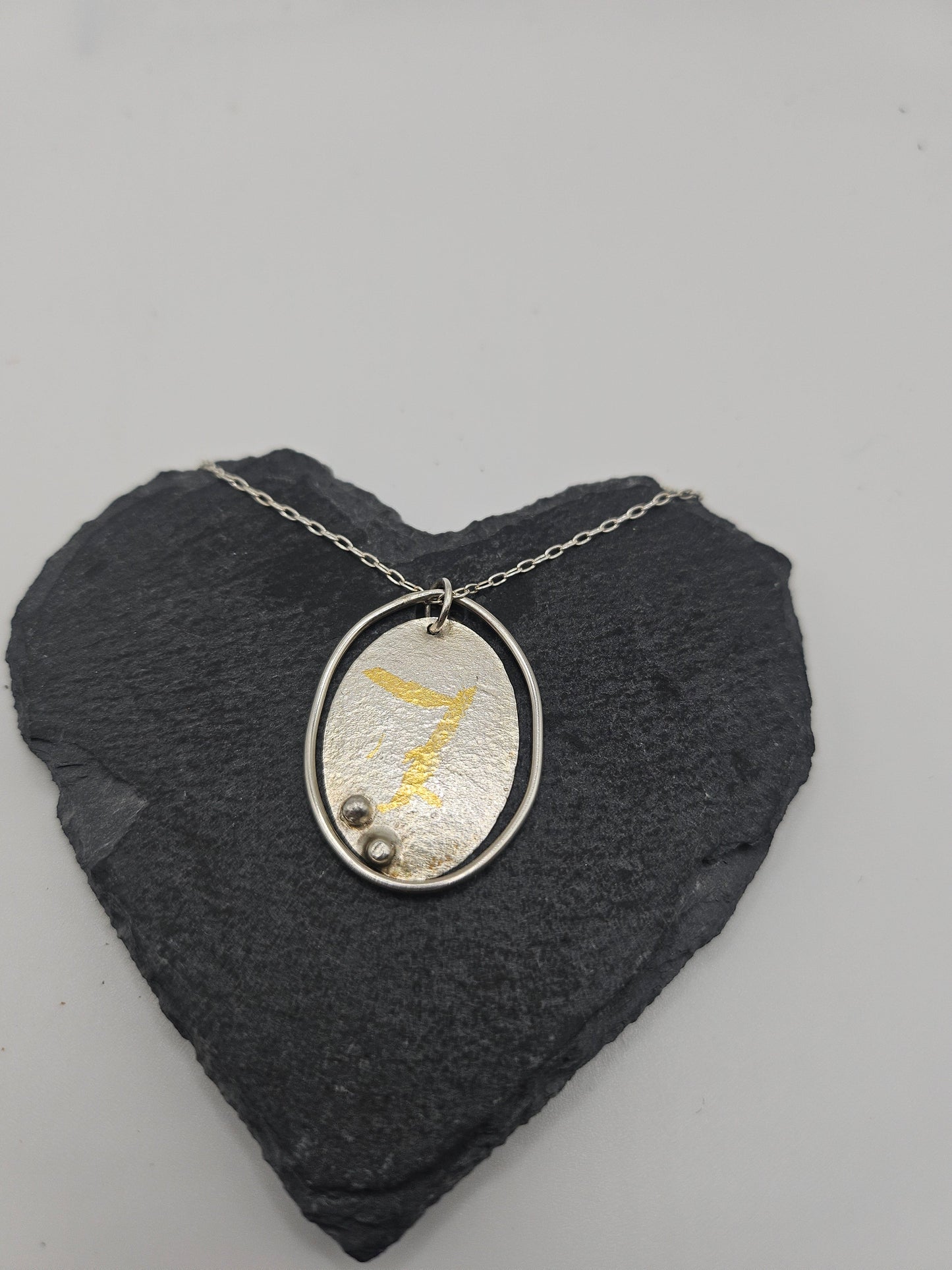 Sterling Silver Keum-Boo Pendant