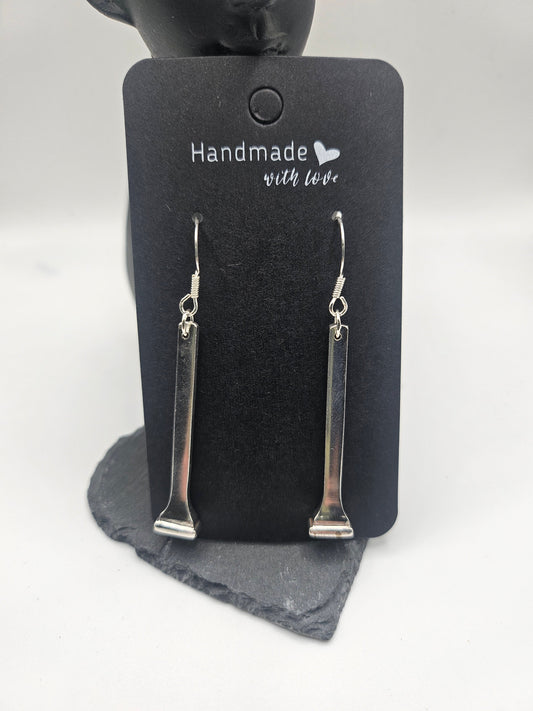 Sterling Silver Spoon Handle Earrings