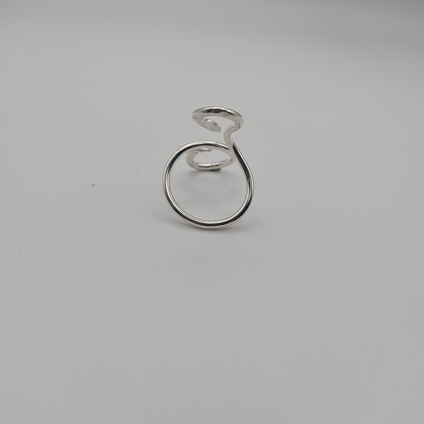 Sterling silver coffee spoon handled ring