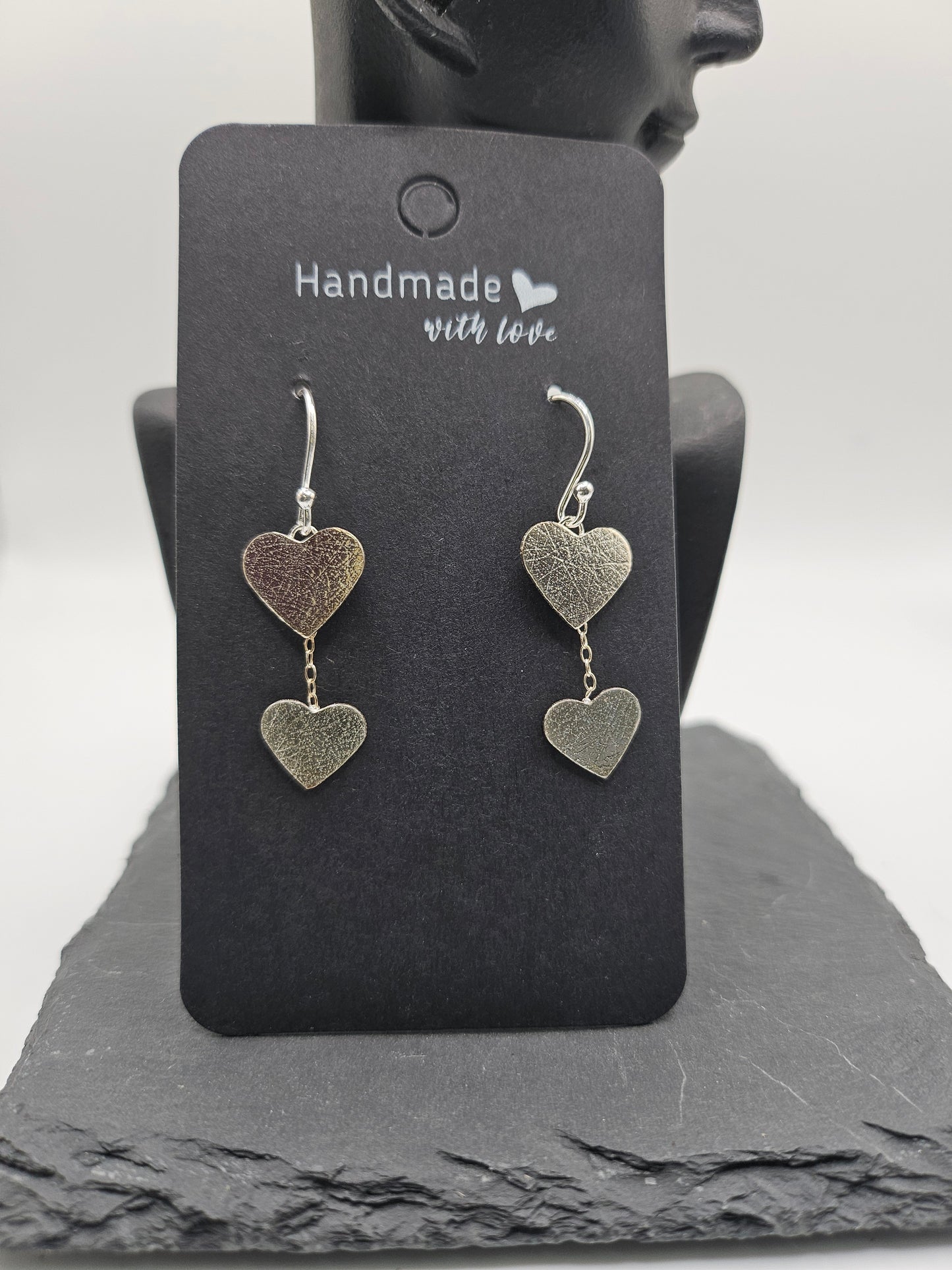 Sterling Silver Love Heart Earrings