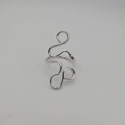 Sterling silver unique swirl design ring