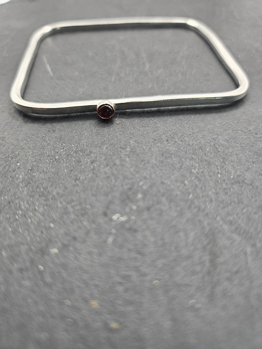 Sterling Silver Square Bangle