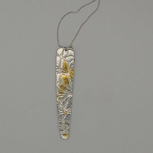 Sterling silver pendant with keumboo