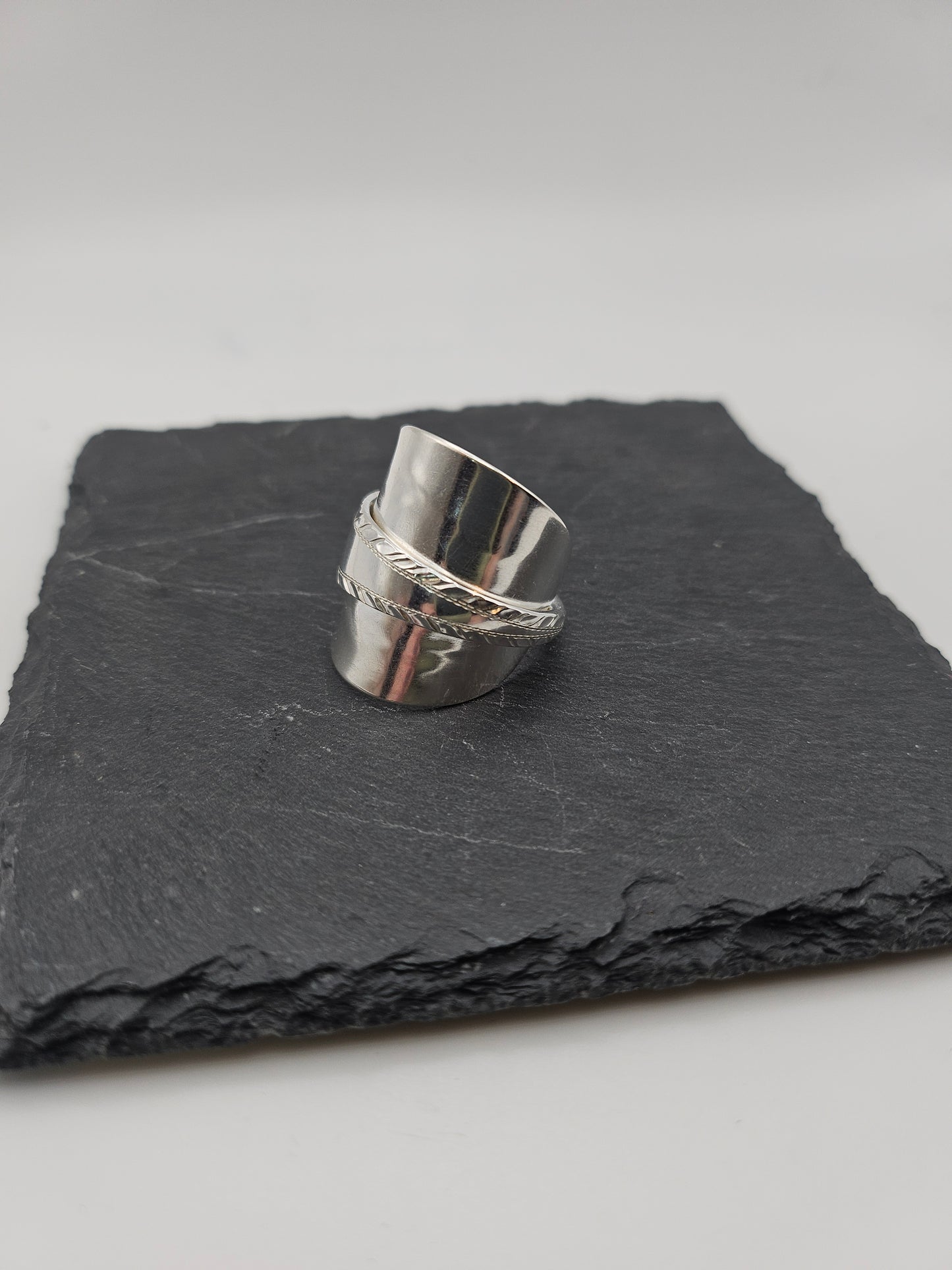 Sterling Silver Saddle Spoon Ring