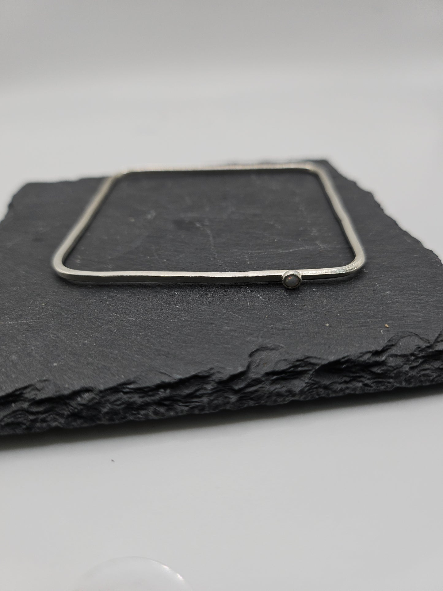 Sterling Silver Square Bangle