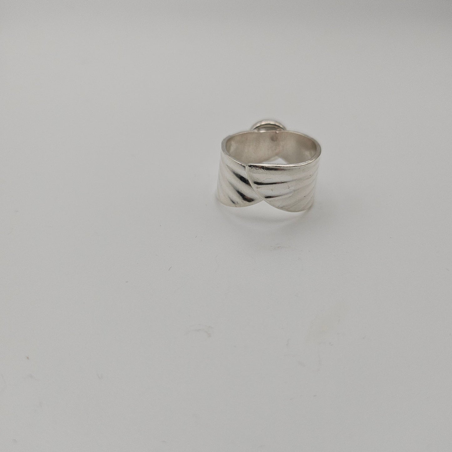 Sterling silver spoon shell design spoon bowl ring