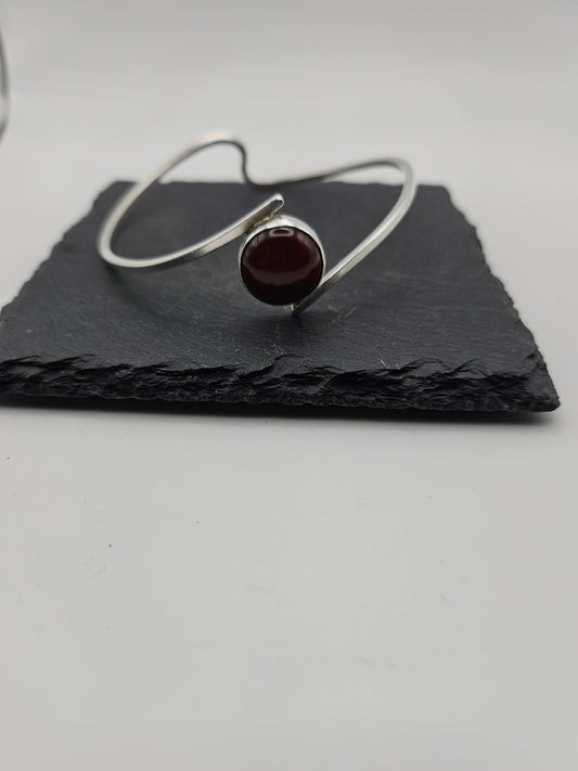 Sterling Silver Wave Bangle