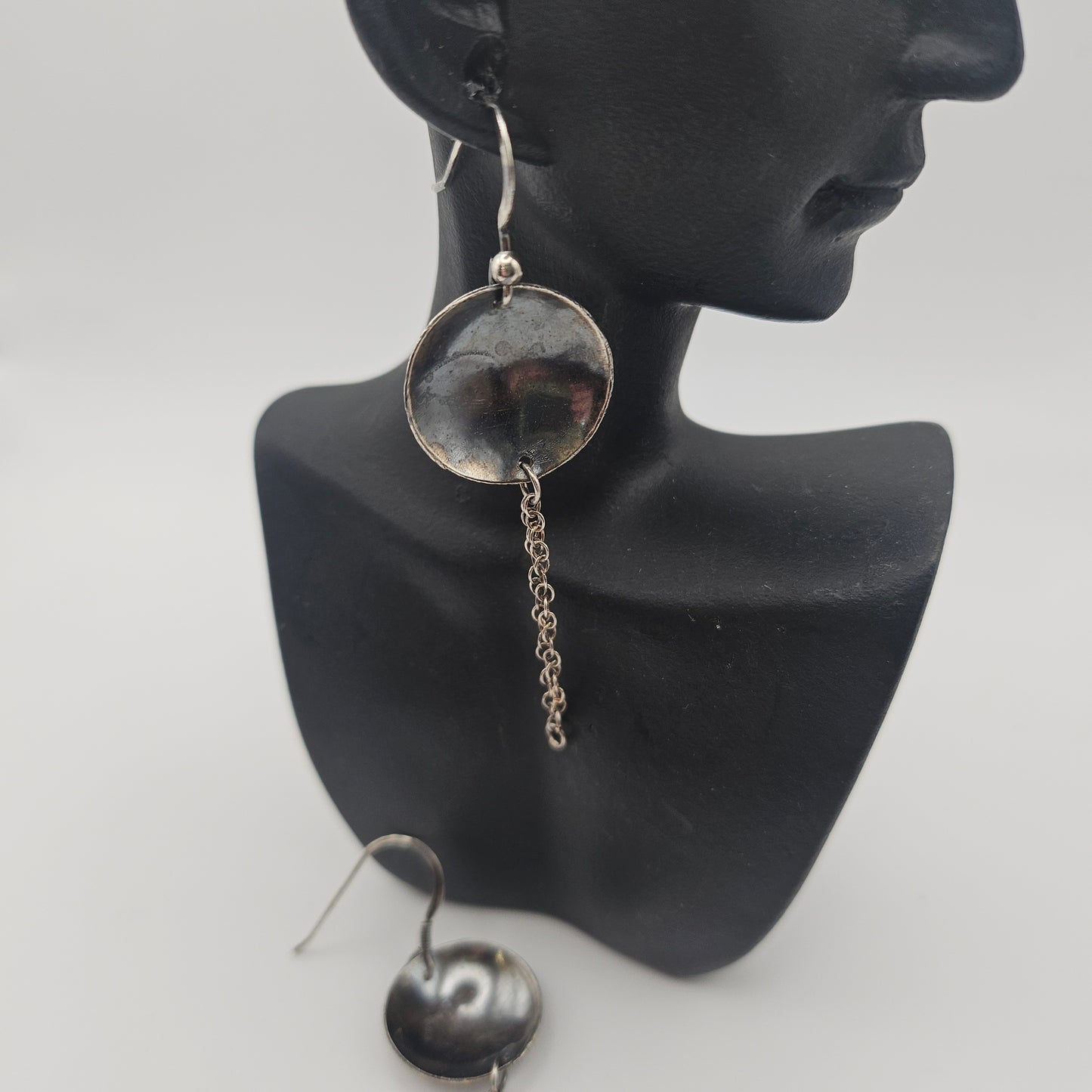 Sterling Silver Domed Earrings