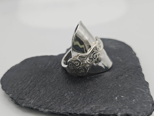 Sterling Silver Curved Spoon Ring