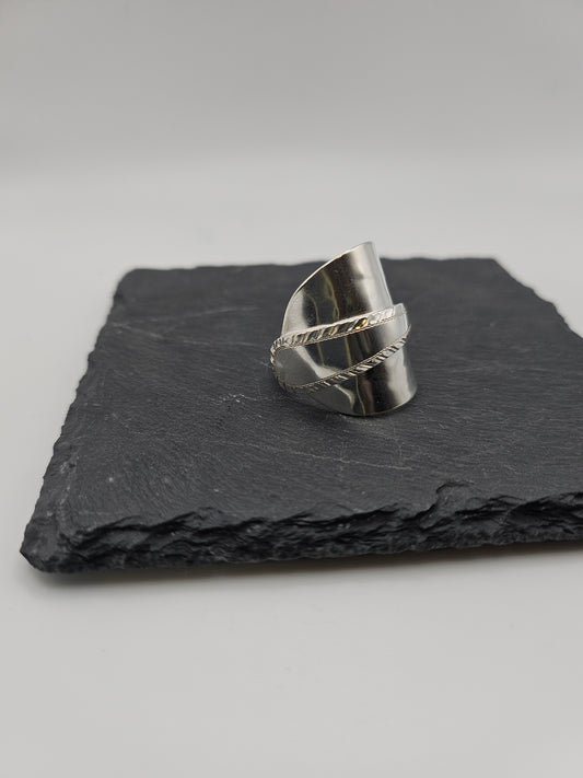Sterling Silver Saddle Spoon Ring