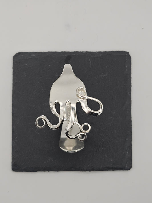 Sterling Silver Forks Cuff Bangle