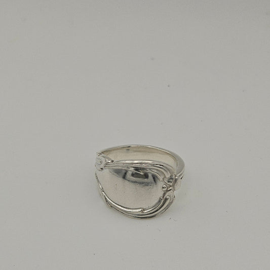 Sterling silver antique spoon handle ring