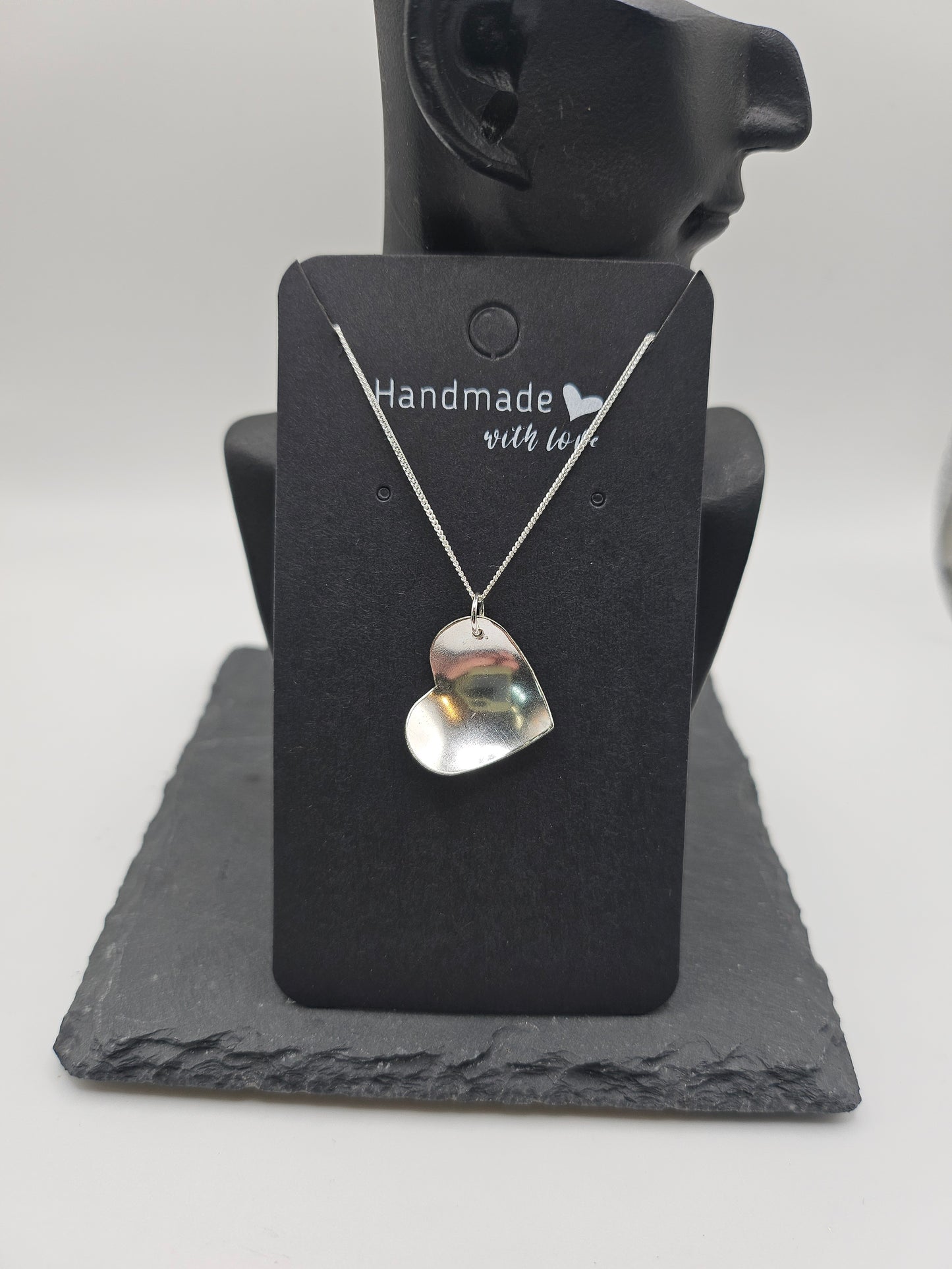 Sterling Silver Domed Love Heart