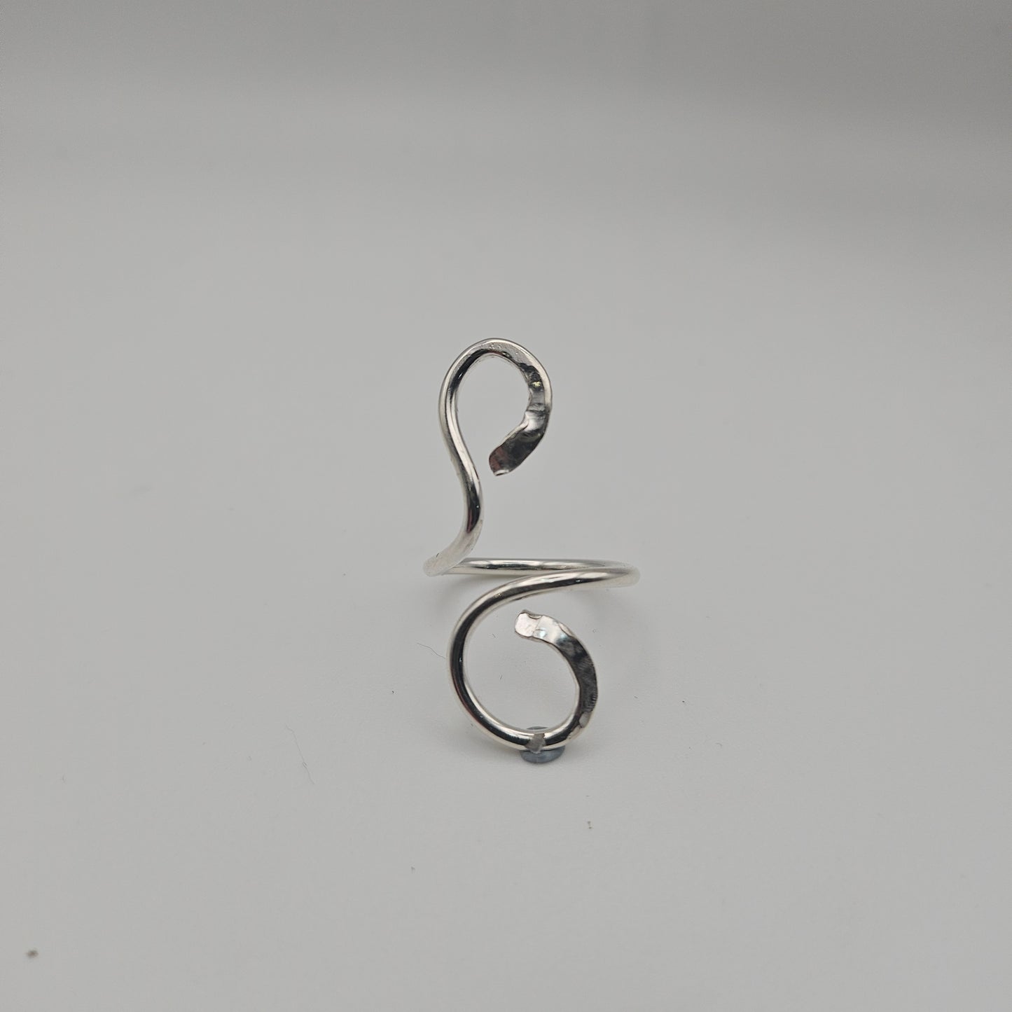 Sterling silver coffee spoon handled ring