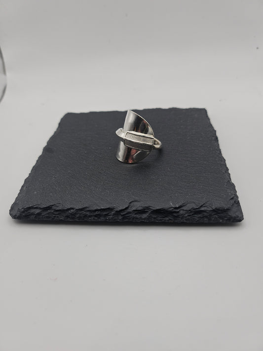 Sterling Silver Saddle Spoon Ring