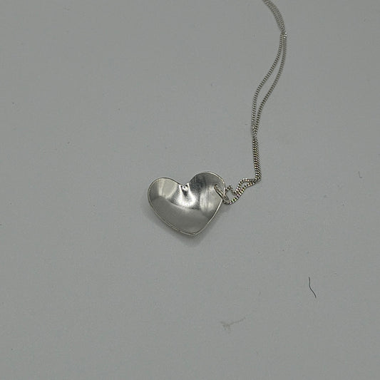 Sterling silver love heart pendant