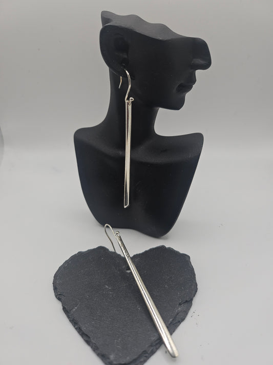 Sterling Silver Spoon Handle Earrings